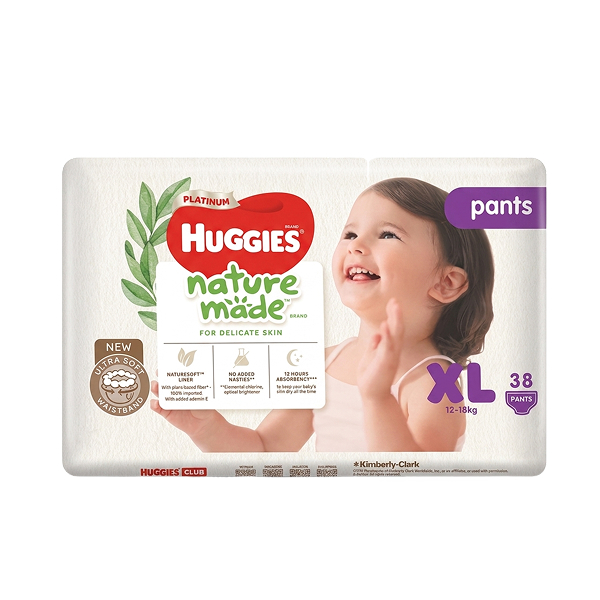 Tã quần Huggies Platinum nature made size XL