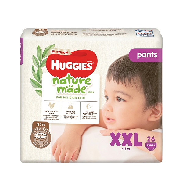 Tã quần Huggies Platinum nature made size XXL