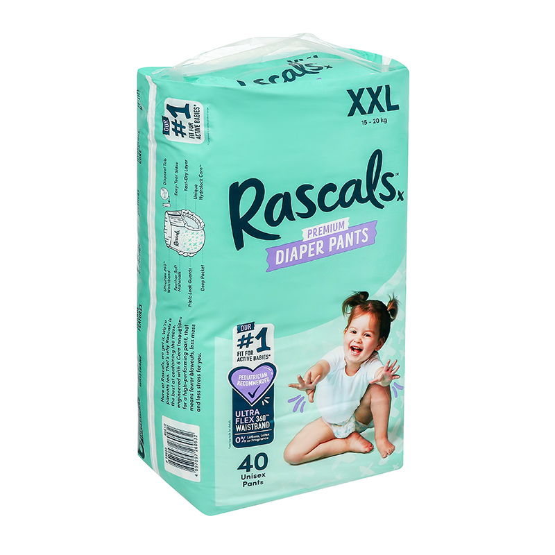 Tã quần Rascals size XXL 40 miếng (15 - 20 kg) - Giao bao bì ngẫu nhiên 4