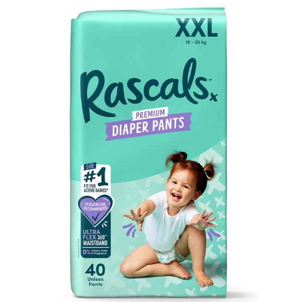 Combo 3 tã quần Rascals size XXL 40 miếng/bịch (15 - 20 kg) - Giao bao bì ngẫu nhiên - AVAKids.com