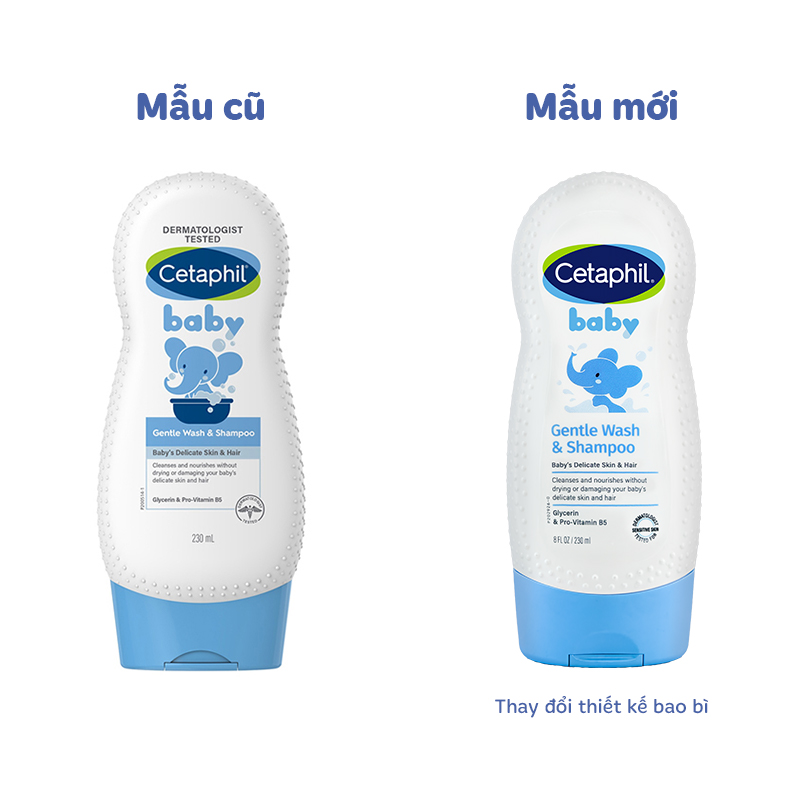 Combo 2 sữa tắm & gội 2in1 cho bé Cetaphil Baby Gentle hương dịu nhẹ 400 ml (mọi độ tuổi) - Giao bao bì ngẫu nhiên 7