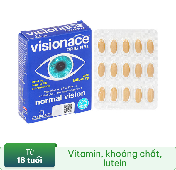 Visionace Original bổ sung vitamin, khoáng chất hỗ trợ cải thiện thị lực