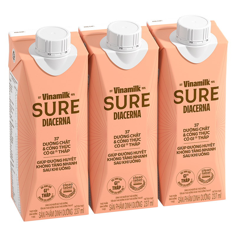 Thùng 24 sữa nước dinh dưỡng người lớn Vinamilk Sure Dicerna hương tự nhiên 237ml 5