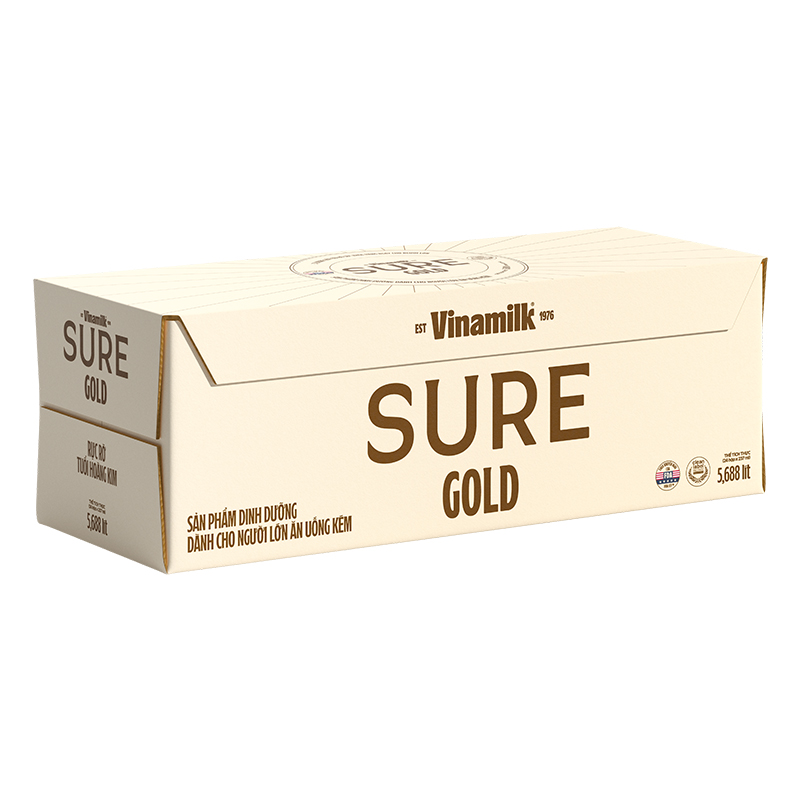 Thùng 24 sữa nước dinh dưỡng người lớn Vinamilk Sure Gold hương tự nhiên 237 ml 2