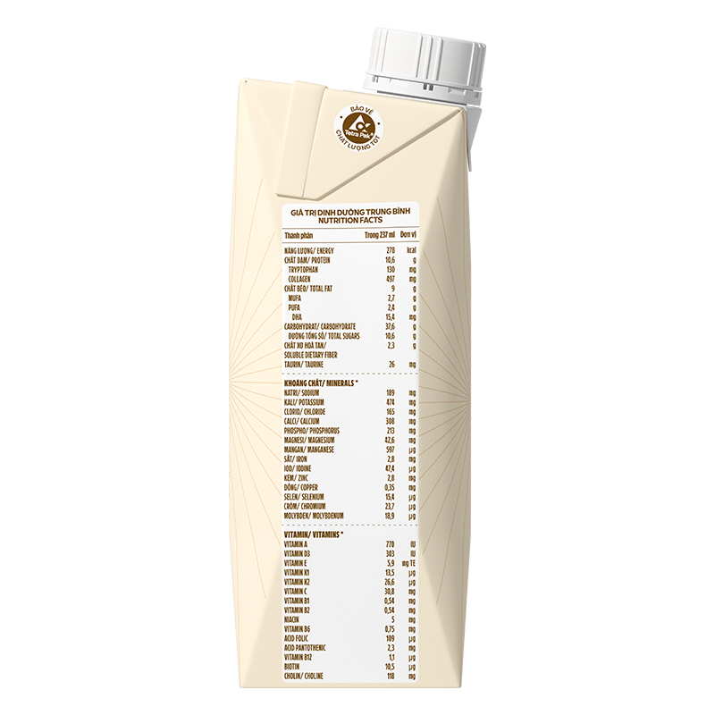 Thùng 24 sữa nước dinh dưỡng người lớn Vinamilk Sure Gold hương tự nhiên 237 ml 10