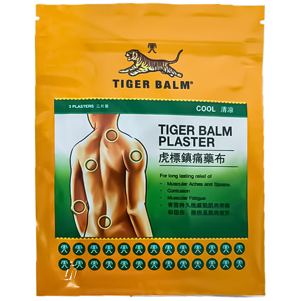 Cao dán Tiger Balm Plaster Cool giảm đau cơ, bong gân