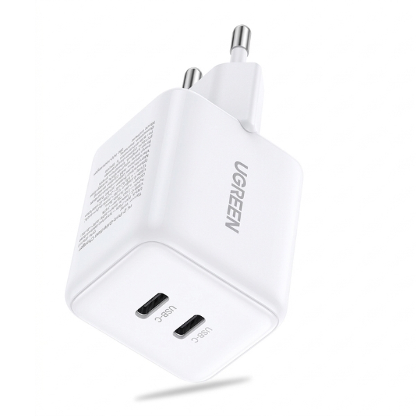 Adapter Dual Port Ugreen GaN 45W 65154 White