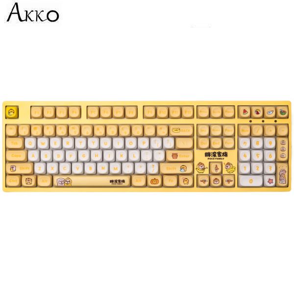 Bàn Phím Cơ Không Dây Akko 3108 RF V3 Poco Family POCO DUCK Frost Pink