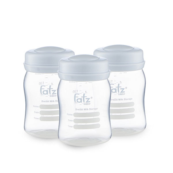 Bộ 3 bình trữ sữa màu xanh Fatzbaby (150ml/bình) FB0120NX - KM