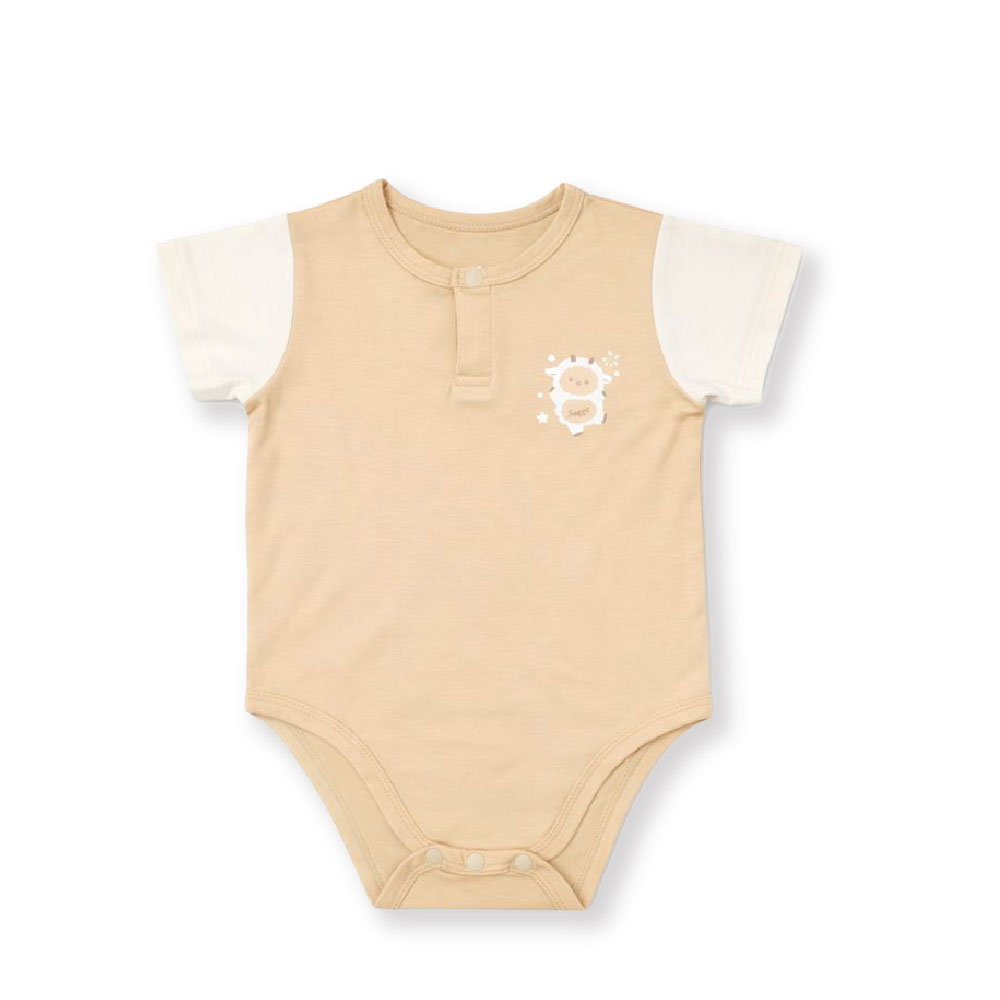 Bodysuit bé trai sợi tre Lullaby NH624C màu nâu 2