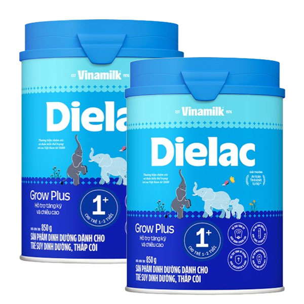 Sữa Dielac Grow Plus sữa non 1+ hương vani 850g (1-2 tuổi) - AVAKids.com