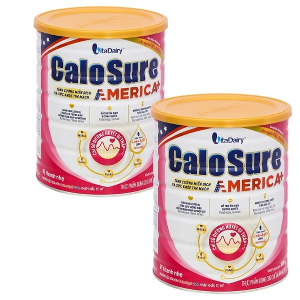 COMBO 2 lon Sữa bột Calosure America+ dành cho người tiểu đường