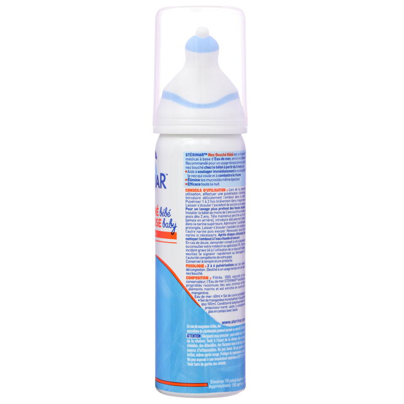 Dung dịch xịt mũi baby STERIMAR Blocked Nose Hygiene giảm nghẹt mũi cho bé chai 50ml - 9