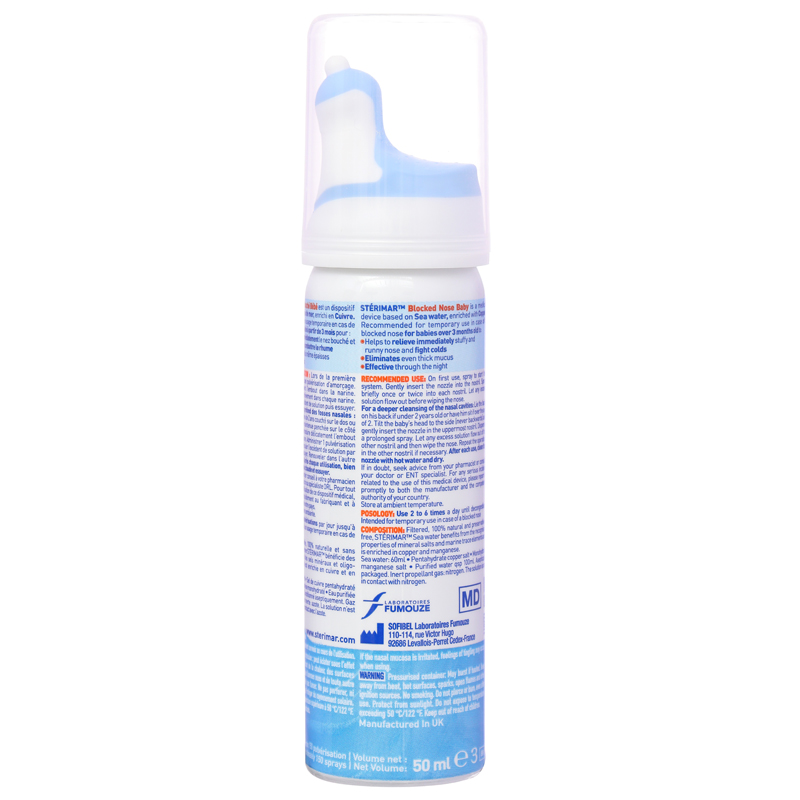 Dung dịch xịt mũi baby STERIMAR Blocked Nose Hygiene giảm nghẹt mũi cho bé chai 50ml - 10