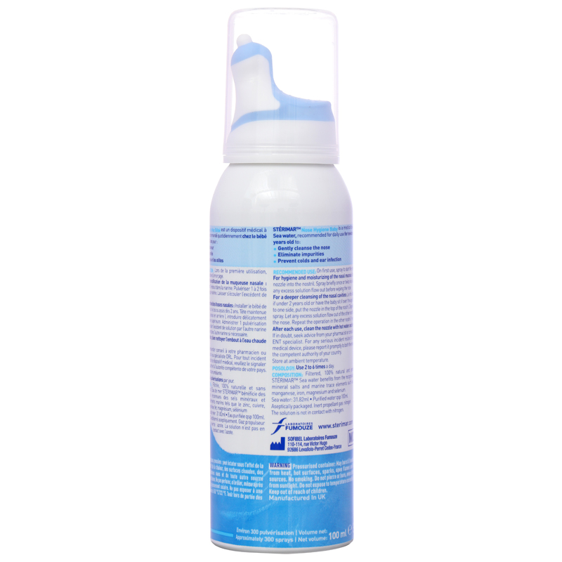 Dung dịch xịt mũi baby STERIMAR Nose Hygiene làm sạch mũi cho trẻ chai 100ml - 8