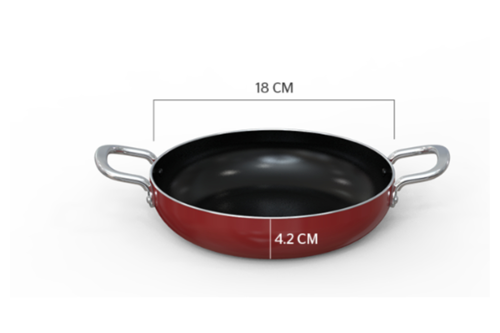 Fry Pan Aluminium Anti Lengket Sunhouse 18 cm CT18R2 2