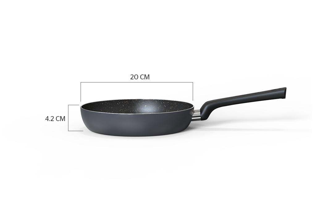 Fry Pan Aluminium Anti Lengket Sunhouse 18 cm CT18 PLUS 3