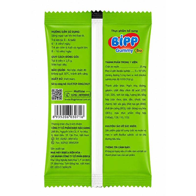 Kẹo dẻo Bipp Gummy Bio bổ sung lợi khuẩn và chất xơ hương trái cây, 20g dạng viên (từ 3 tuổi) 3