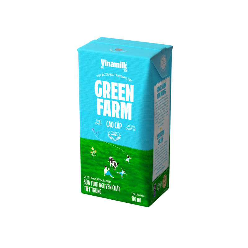 Thùng 48 hộp sữa tươi tiệt trùng Vinamilk Green Farm không đường 110 ml (từ 1 tuổi) 22