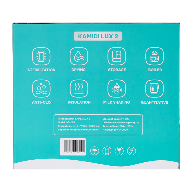 Máy tiệt trùng UV tích hợp hâm sữa và đun nước lắc sữa Kamidi Lux 2 17