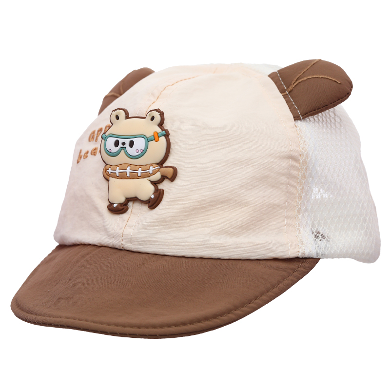 Nón lưỡi trai cho bé TOP KIDS Apple Bear màu nâu be 3