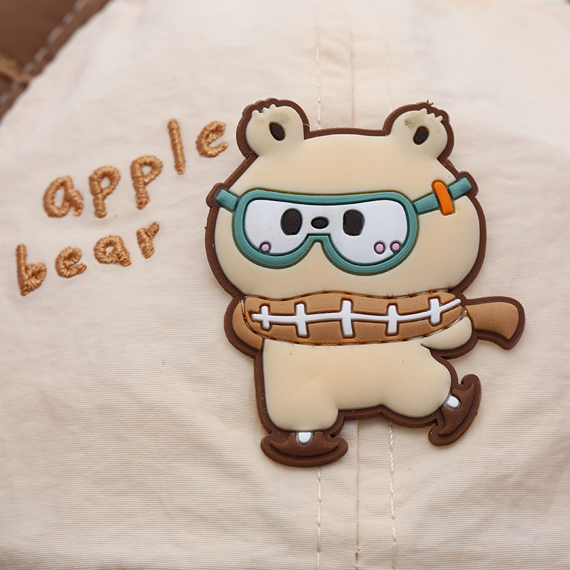 Nón lưỡi trai cho bé TOP KIDS Apple Bear màu nâu be 6