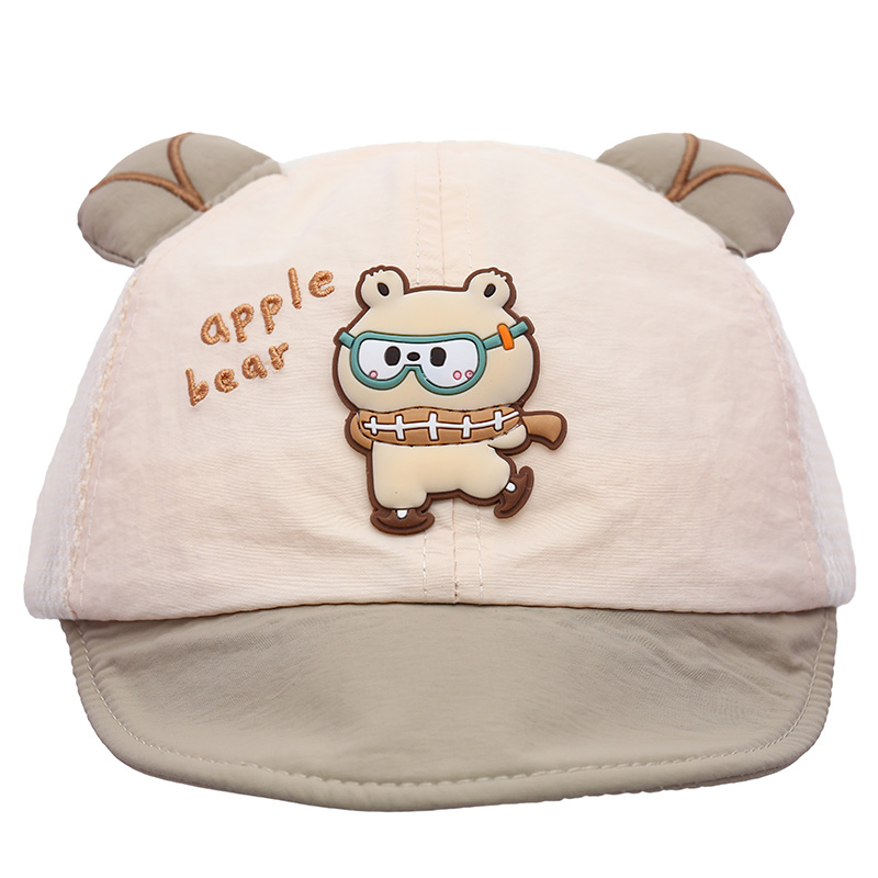 Nón lưỡi trai cho bé TOP KIDS Apple Bear màu nâu be 10
