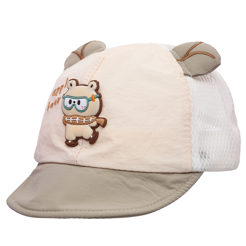 Nón lưỡi trai cho bé TOP KIDS Apple Bear màu nâu be 11