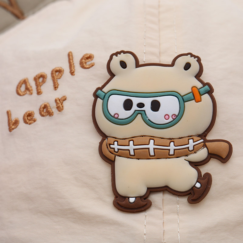 Nón lưỡi trai cho bé TOP KIDS Apple Bear màu nâu be 14