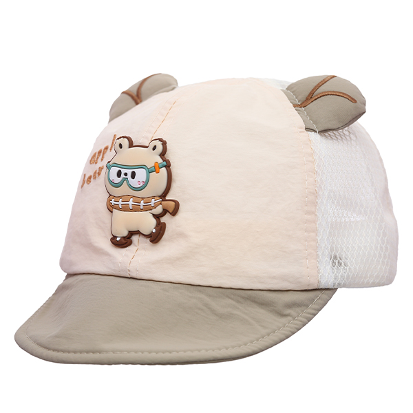 Nón lưỡi trai TOP KIDS Apple Bear màu xám be