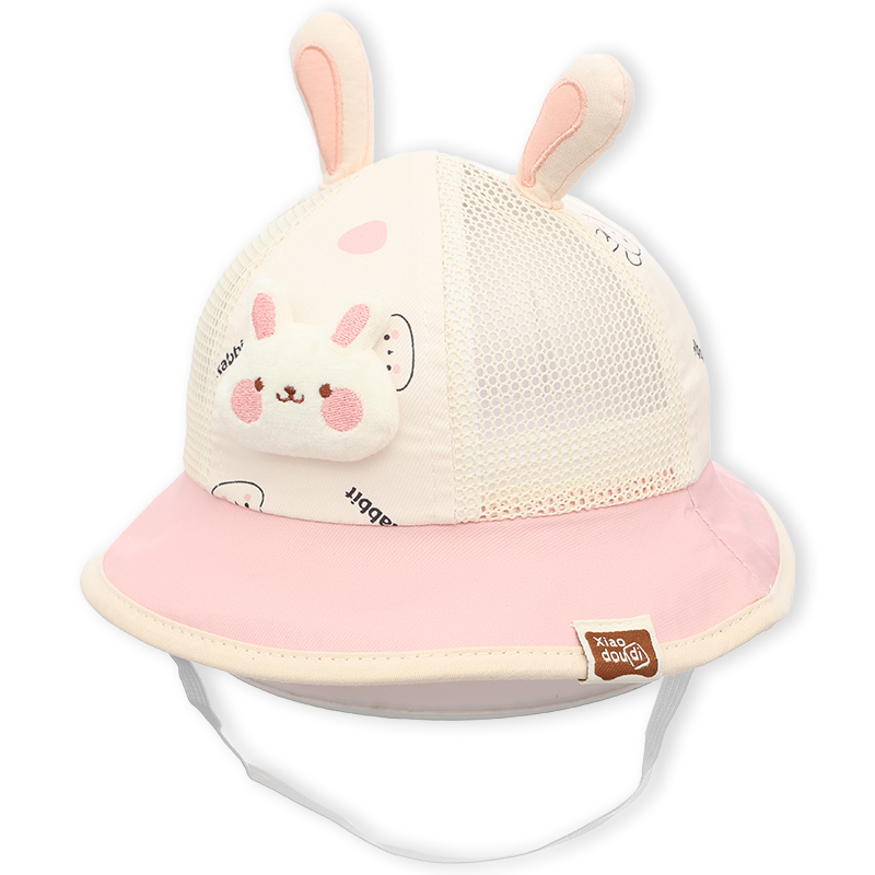 Nón vành cho bé TOP KIDS thỏ Rabbit tai dài màu hồng 4