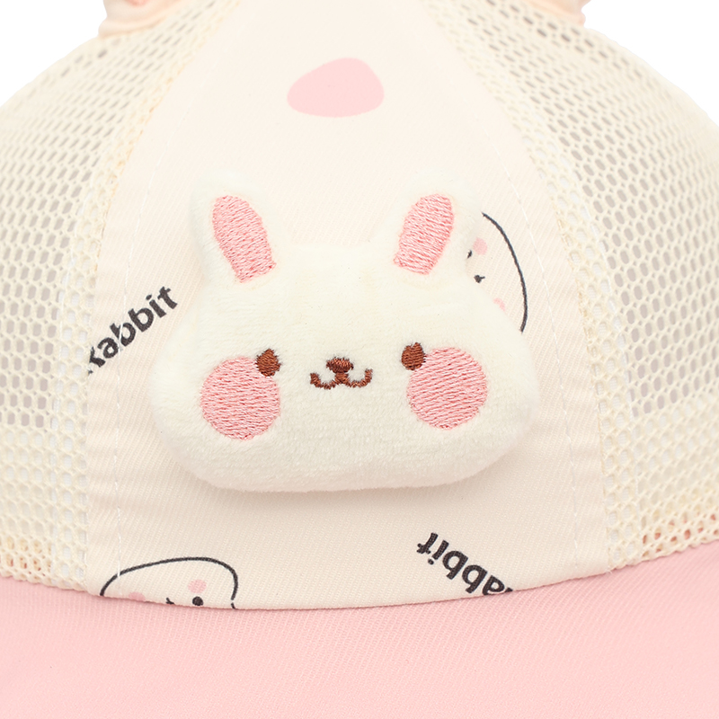 Nón vành cho bé TOP KIDS thỏ Rabbit tai dài màu hồng 6