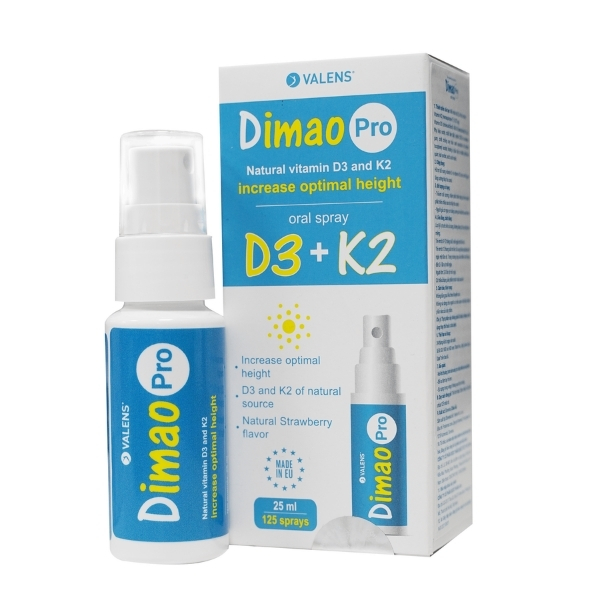 Dung dịch xịt Dimao Pro Oral Spray bổ sung vitamin D3&K2