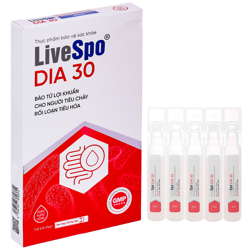 LiveSpo DIA 30 bổ sung bào tử lợi khuẩn hỗ trợ điều trị tiêu chảy