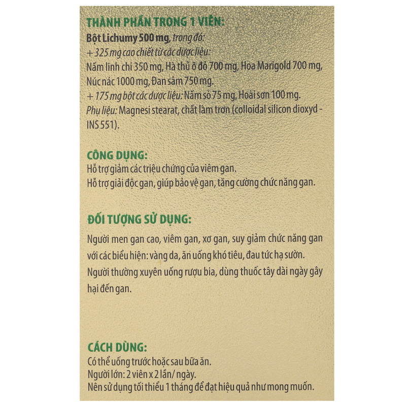 NATURENZ GOLD hỗ trợ hạ men gan, mát gan, nhuận tràng chai 100 viên - 8