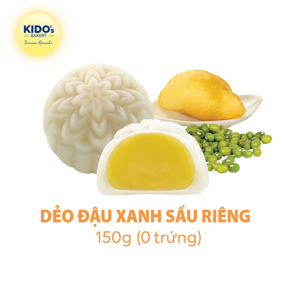 Bánh trung thu Kido's Bakery dẻo đậu xanh sầu riêng 0 trứng 150g - AVAKids.com