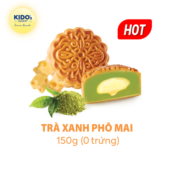 Bánh trung thu Kido's Bakery trà xanh phô mai 150g - AVAKids.com