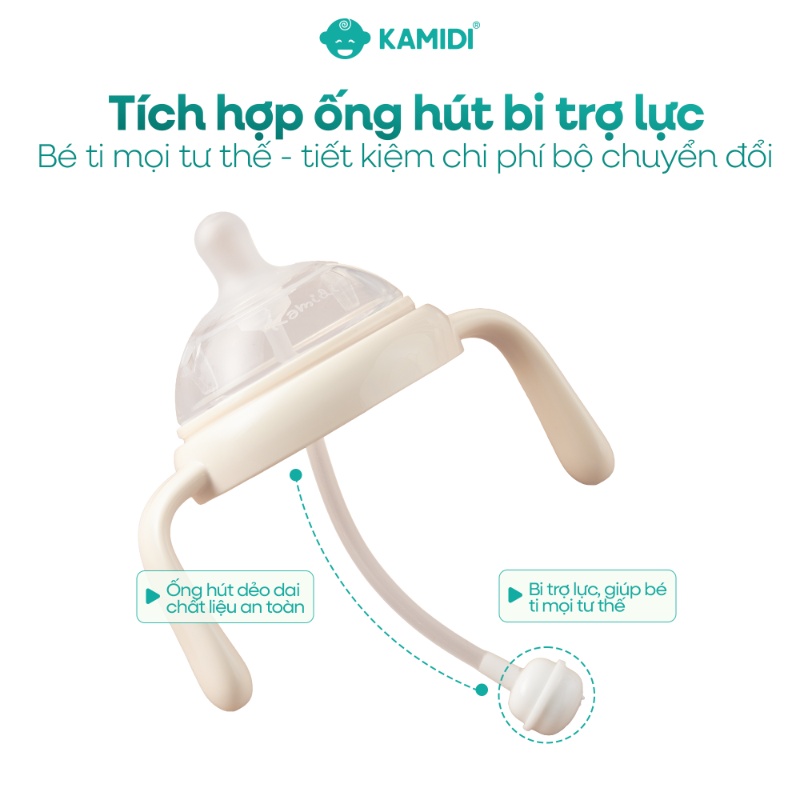 Bình sữa nhựa PPSU Kamidi cổ rộng thế hệ thứ 2 300 ml - Họa tiết gấu (6 - 9 tháng) 9