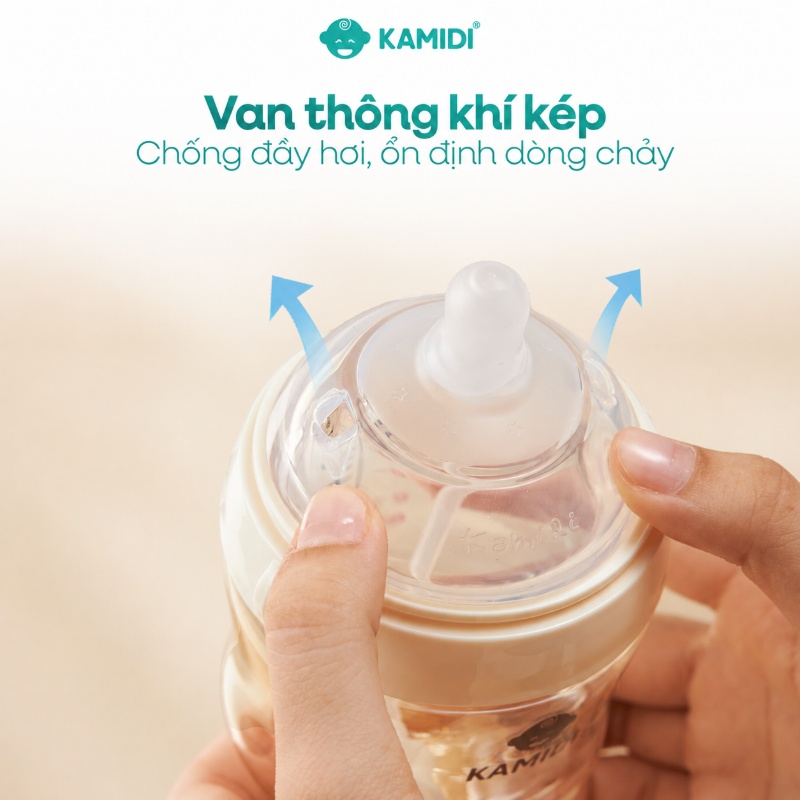 Bình sữa nhựa PPSU Kamidi cổ rộng thế hệ thứ 2 300 ml - Họa tiết gấu (6 - 9 tháng) 10