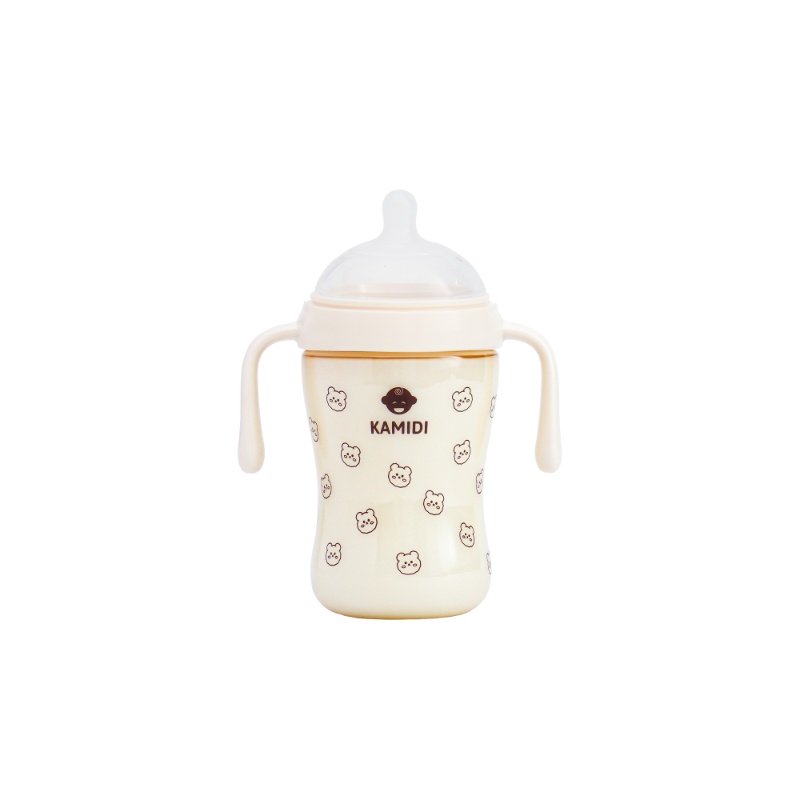 Bình sữa nhựa PPSU Kamidi cổ rộng thế hệ thứ 2 300 ml - Họa tiết gấu (6 - 9 tháng) 2