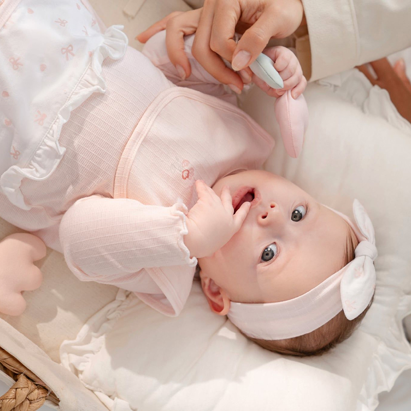 Bộ tay dài La Pomme petit đoàn tàu màu ghi 11