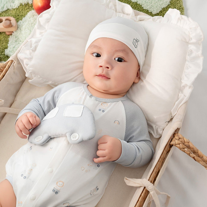 Bodychip dài tay La Pomme petit voi con màu trắng 6