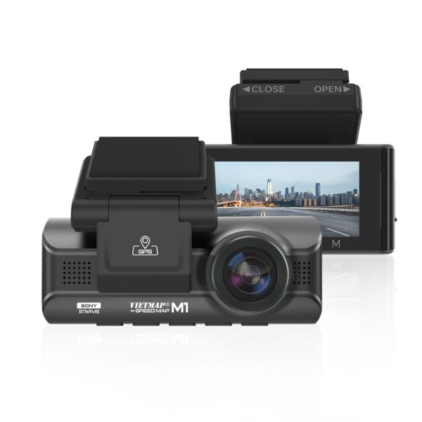Bộ Camera Hành Trình Xe Hơi Ghi Hình Trước Sau 2K Cảnh Báo Giọng Nói GPS Vietmap SpeedMap M1 (Camera trước + Camera sau)