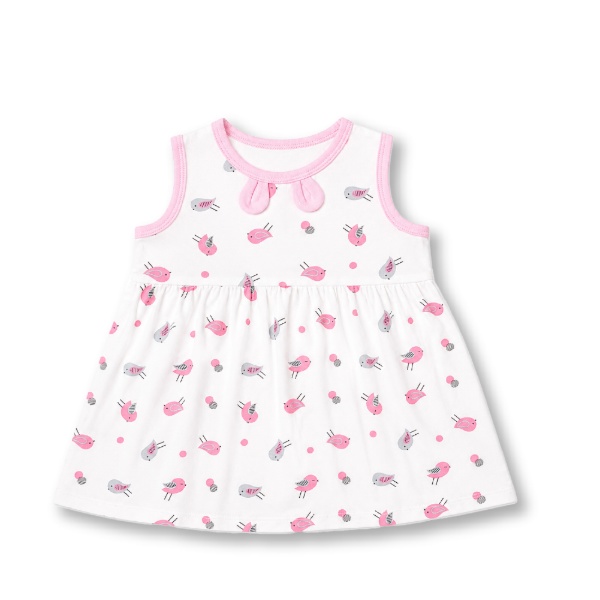 Đầm sát nách bamboo Lullaby NH723C trắng