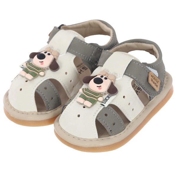 Dép tập đi cho bé Á Châu Avakids AC97 màu xám - trắng - AVAKids.com