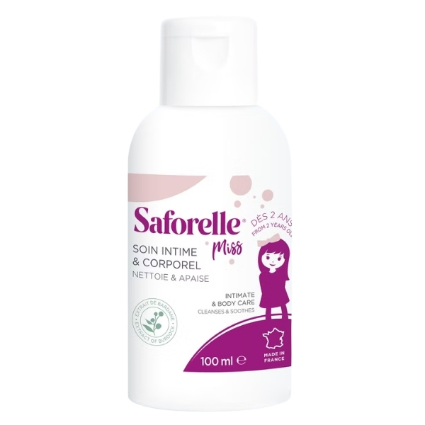 Gel rửa dịu nhẹ Saforelle Miss cho trẻ em làm sạch vùng kín chai 100ml