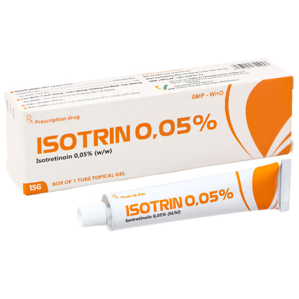 Kem bôi Isotrin 0,05% VCP điều trị mụn trứng cá