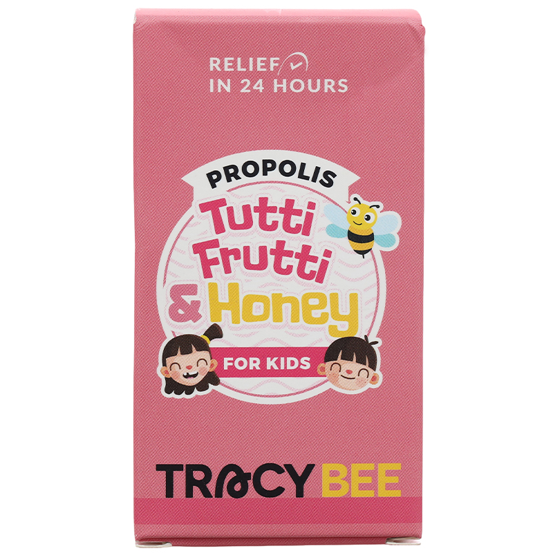 Xịt họng Keo ong Propolls Tutti Frutti &Honey for Kids Tracybee giảm ho và đau họng chai 20ml