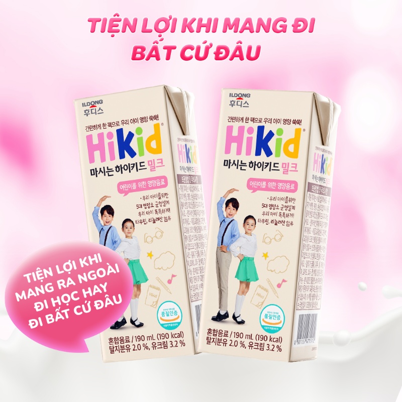 Sữa pha sẵn Hikid dạng hộp 190 ml (từ 1 tuổi) 3