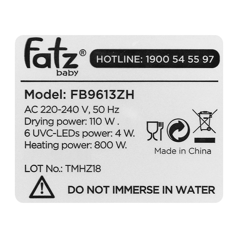 Máy tiệt trùng bình sữa Fatzbaby Multi-King 4 FB9613ZH 10